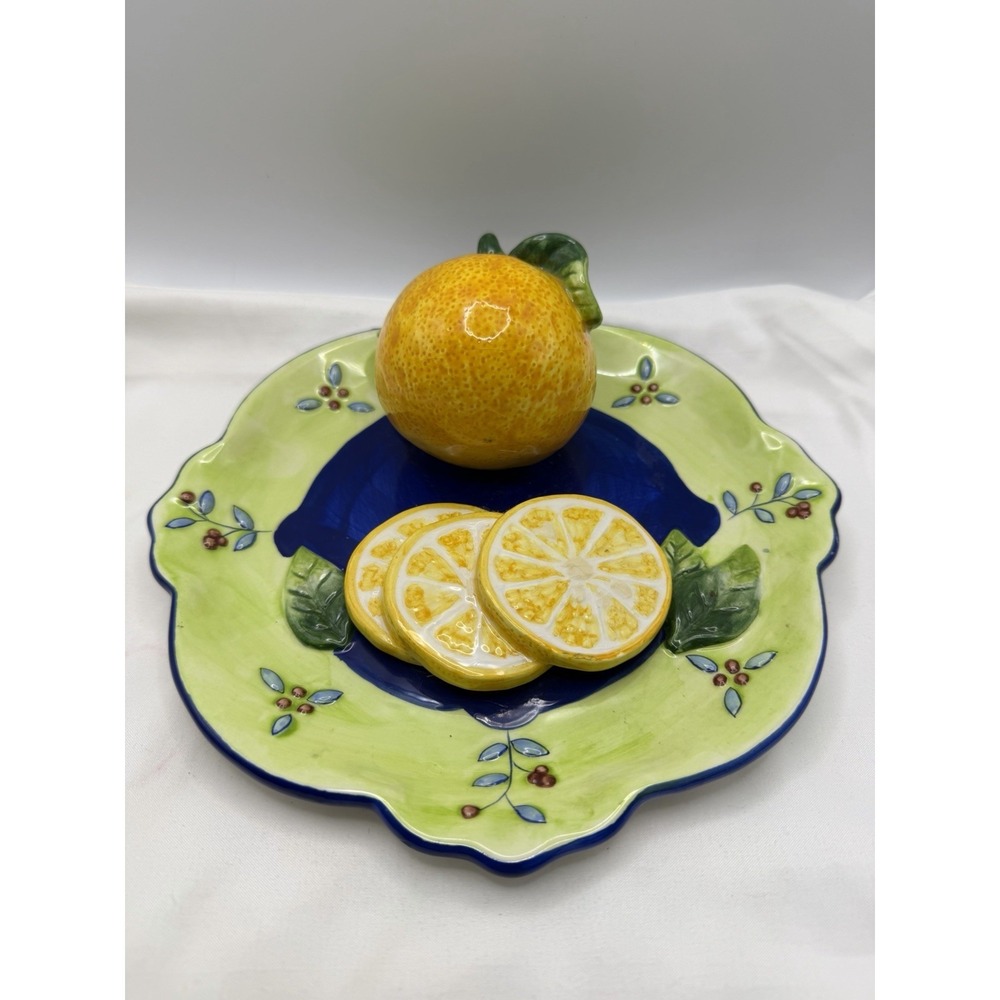 Vintage Bella Casa By Ganz 3D Fruit Plate Kitchen Decor